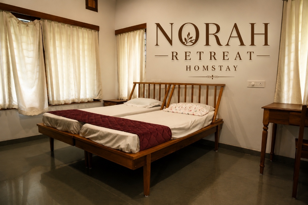 Twin Deluxe Room with Study Desk at Norah Retreat Homestay Kaduthuruthy